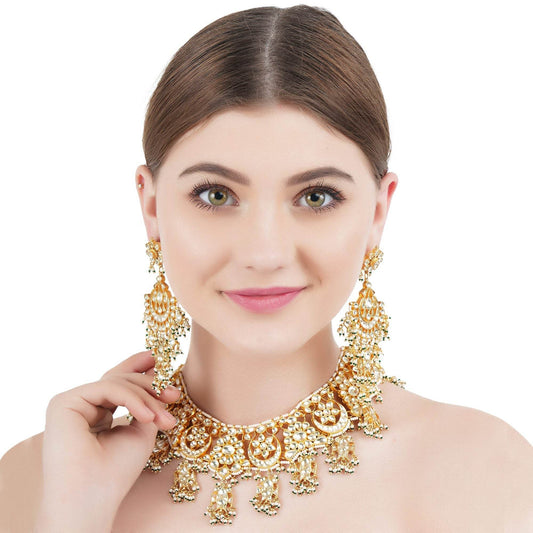 Elegant Kundan Necklace Set - Auraa Trends