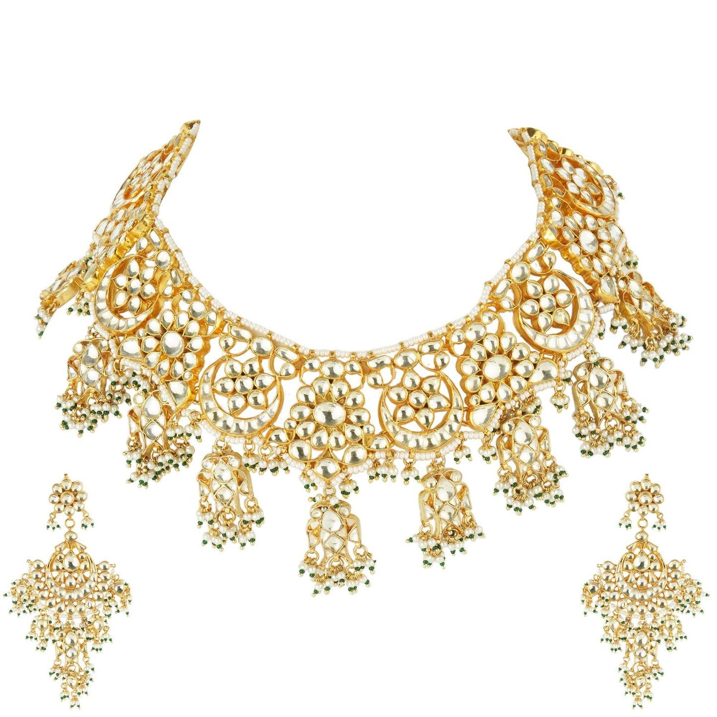 Elegant Kundan Necklace Set - Auraa Trends