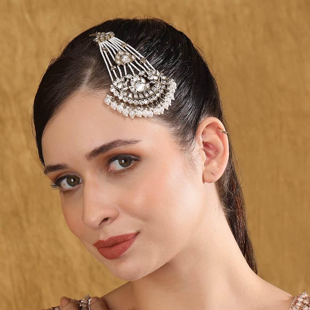 Elegant Kundan & Pearl Passa – Bridal & Festive Wear - Auraa Trends