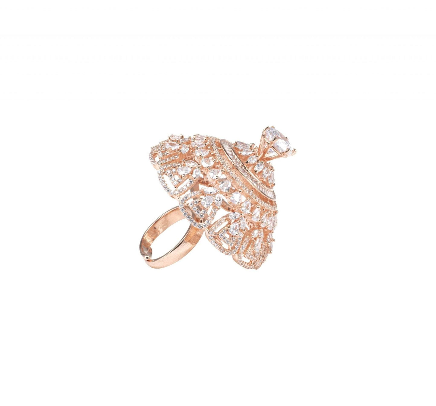 Elegant Kundan Round Cocktail Ring Design - Auraa Trends