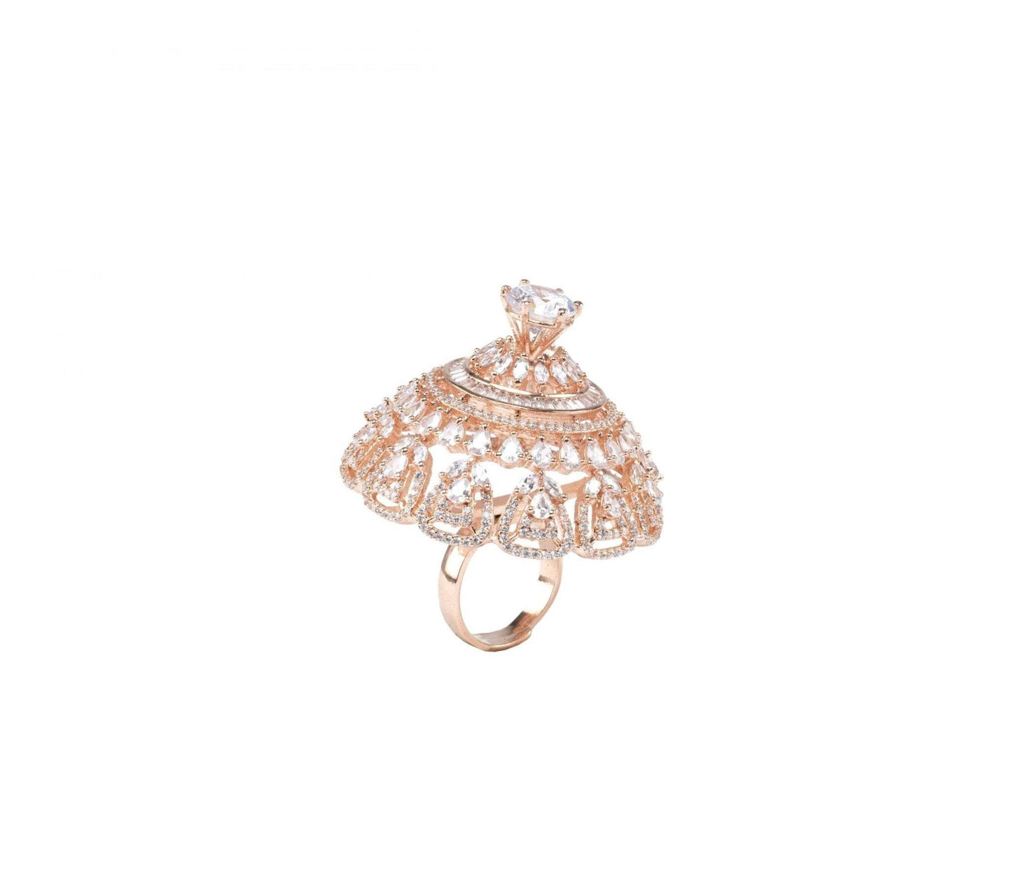 Elegant Kundan Round Cocktail Ring Design - Auraa Trends