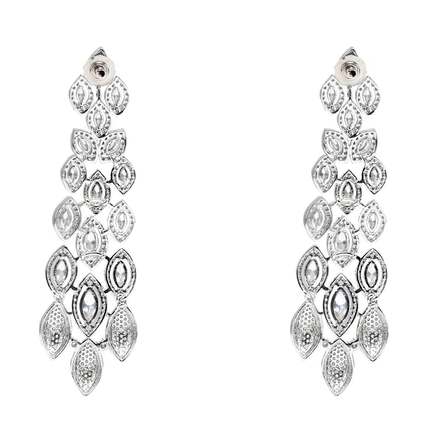 Elegant Moissanite Diamonte Chandelier Earrings - Auraa Trends