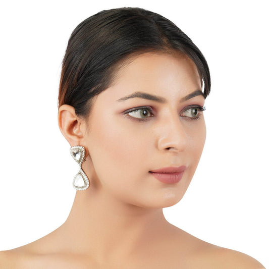 Elegant Moissanite Double Drop Earrings - Auraa Trends