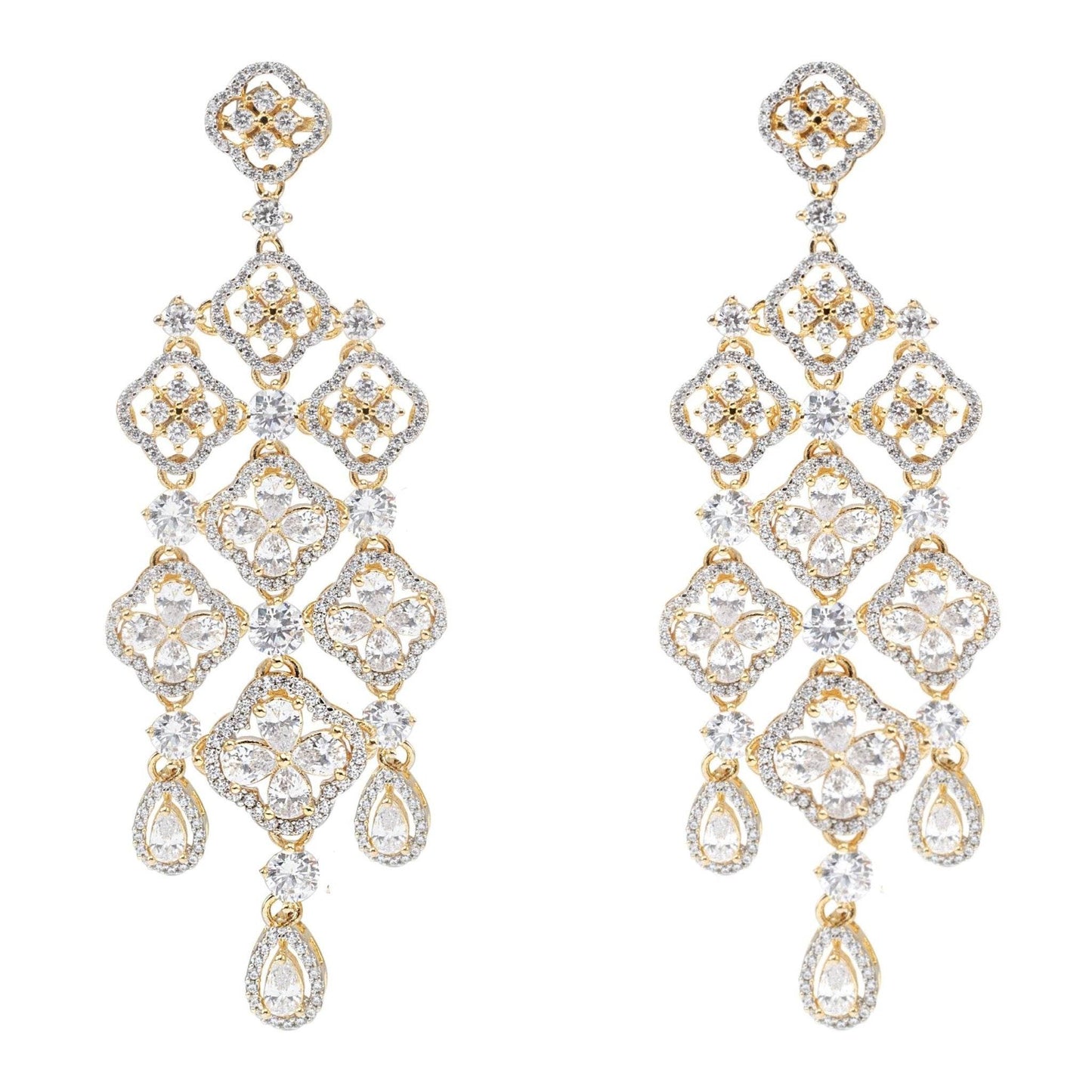 Elegant Moissanite Kundan Necklace & Earring Set - Auraa Trends