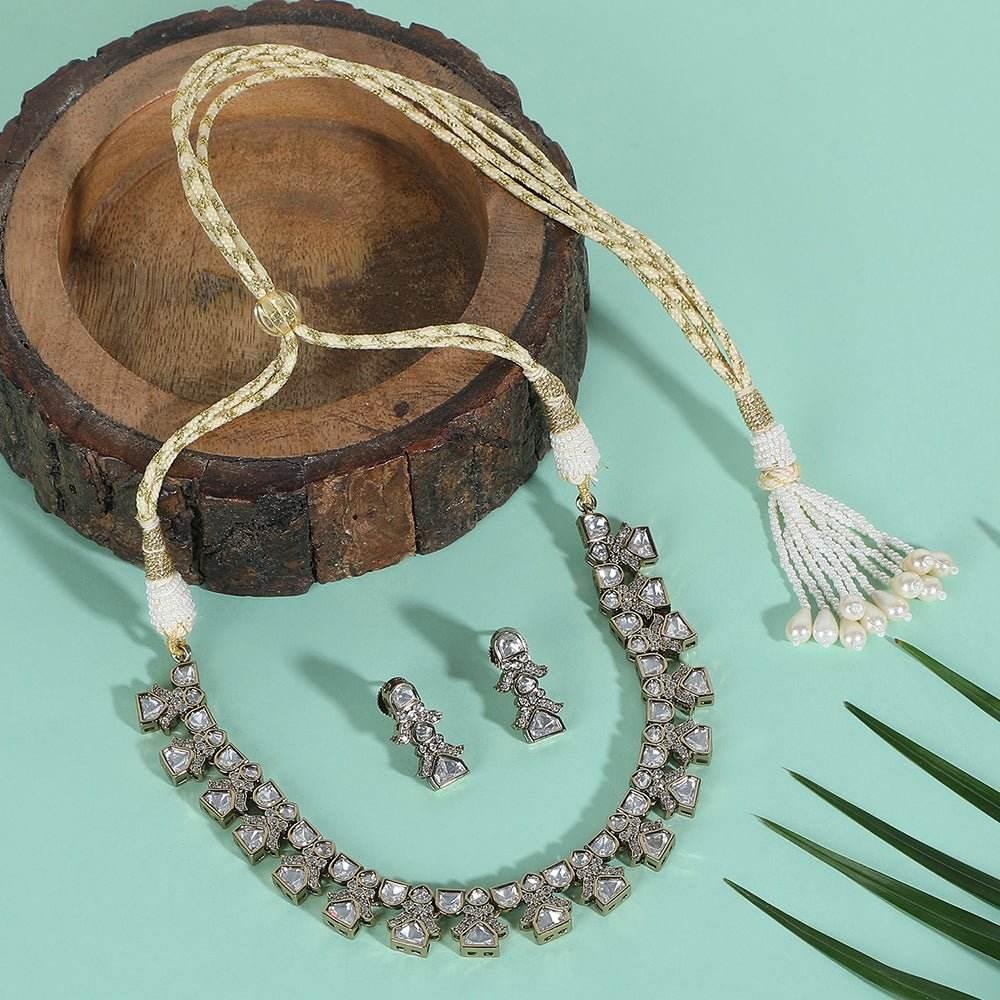 elegant necklace with earrings set For Women & Girls - Auraa Trends