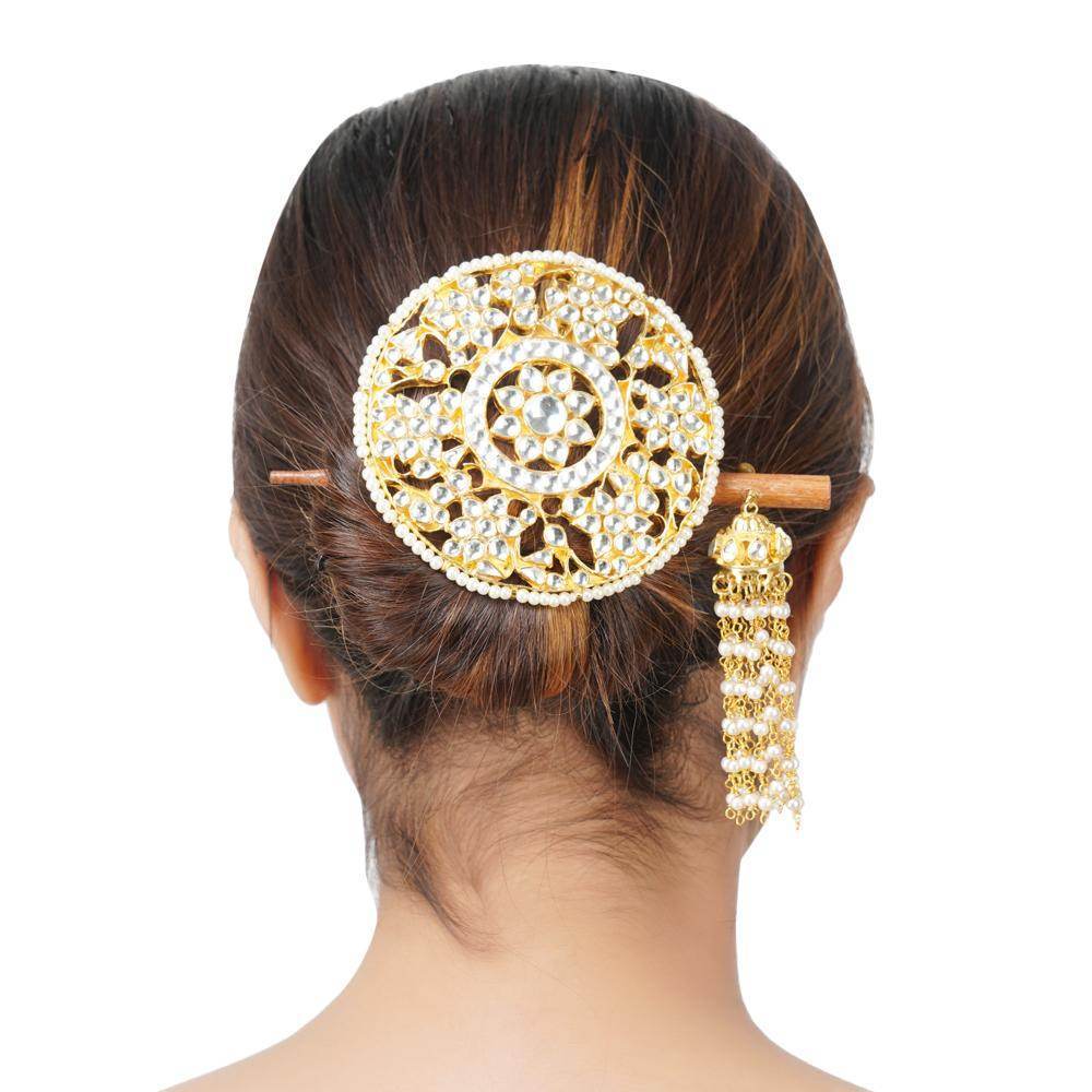 Enchanting Gold Plated Juda Accessory with Stick - Auraa Trends
