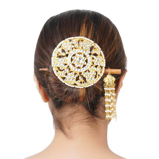 Enchanting Gold Plated Juda Accessory with Stick - Auraa Trends