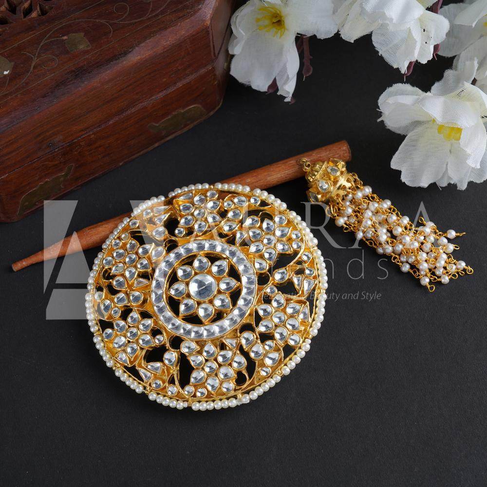 Enchanting Gold Plated Juda Accessory with Stick - Auraa Trends