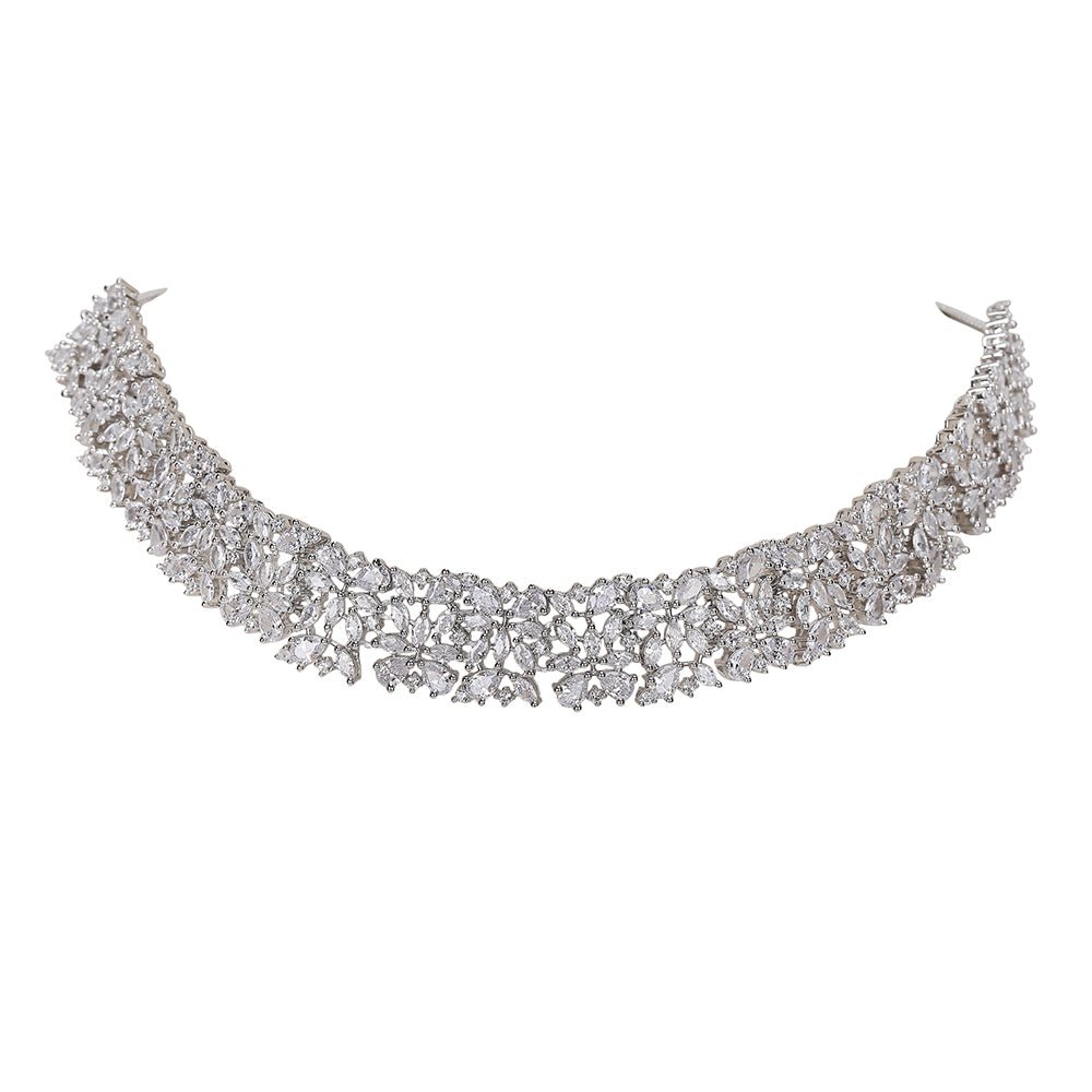 Exquisite Choker Necklace Set with Matching Earrings - Auraa Trends - Choker - Necklace Set with Matching Earrings