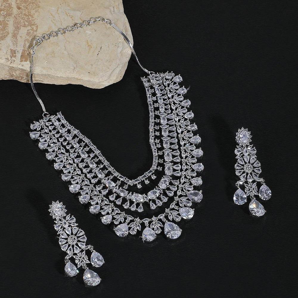 Exquisite Diamond Bridal Jewelry Set - Auraa Trends