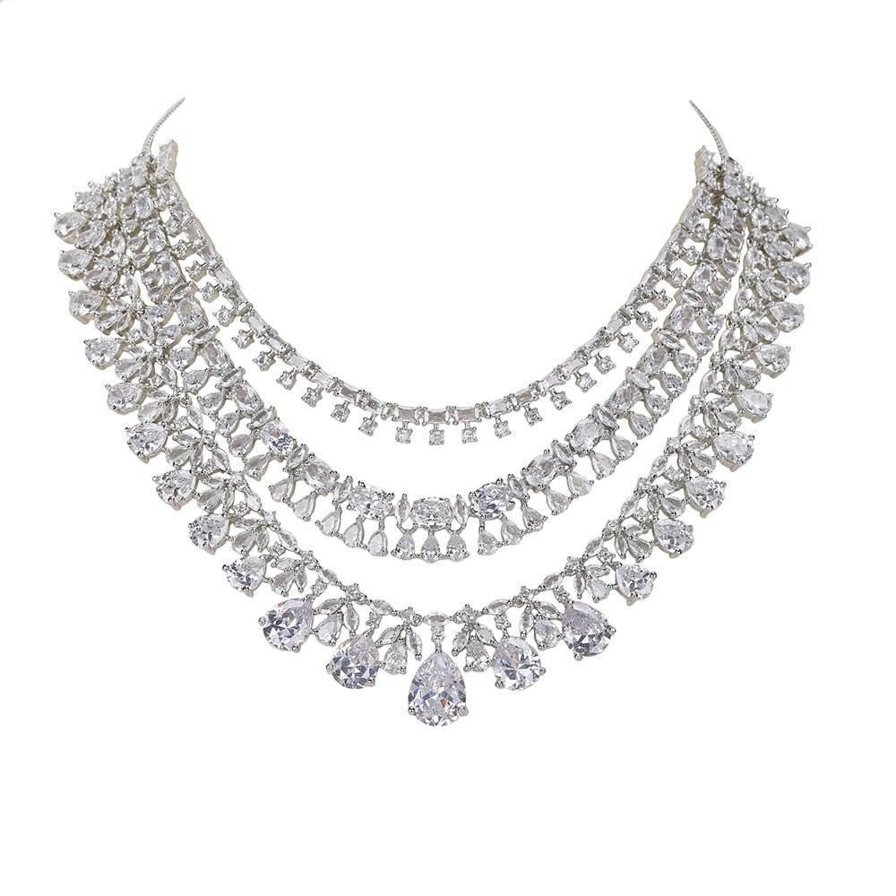 Exquisite Diamond Bridal Jewelry Set - Auraa Trends