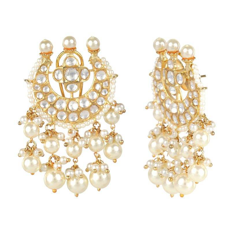 Exquisite Kundan Necklace Set with Matching Earrings - Auraa Trends