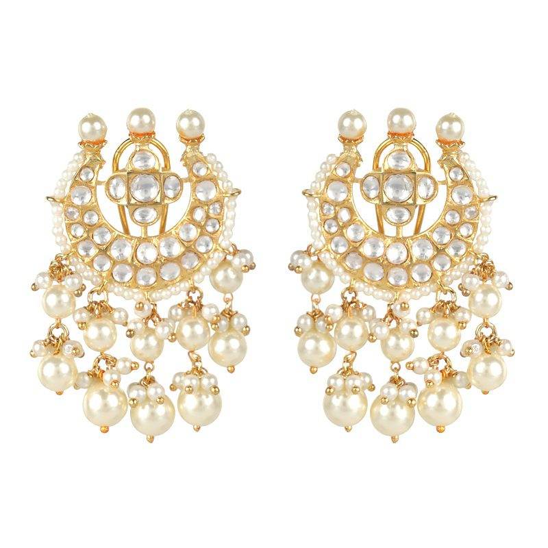 Exquisite Kundan Necklace Set with Matching Earrings - Auraa Trends