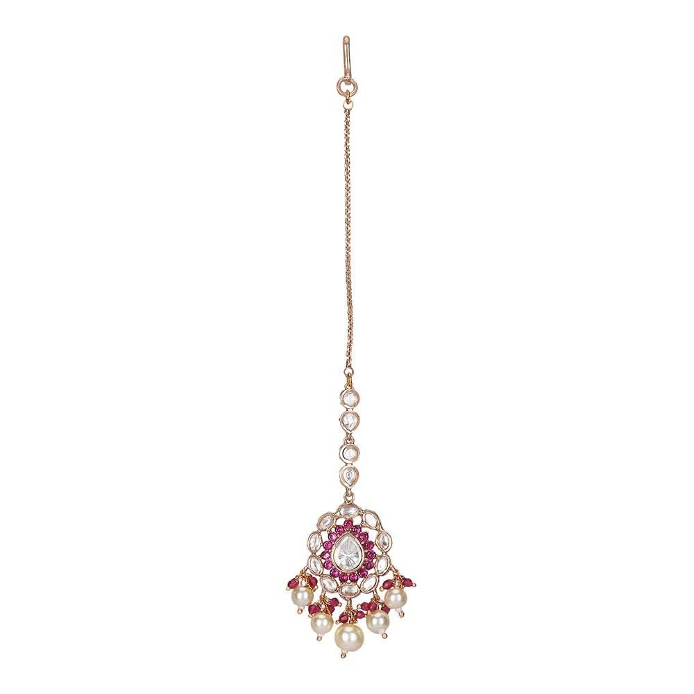 Exquisite Kundan & Pearl Bridal Jewelry Set - Auraa Trends