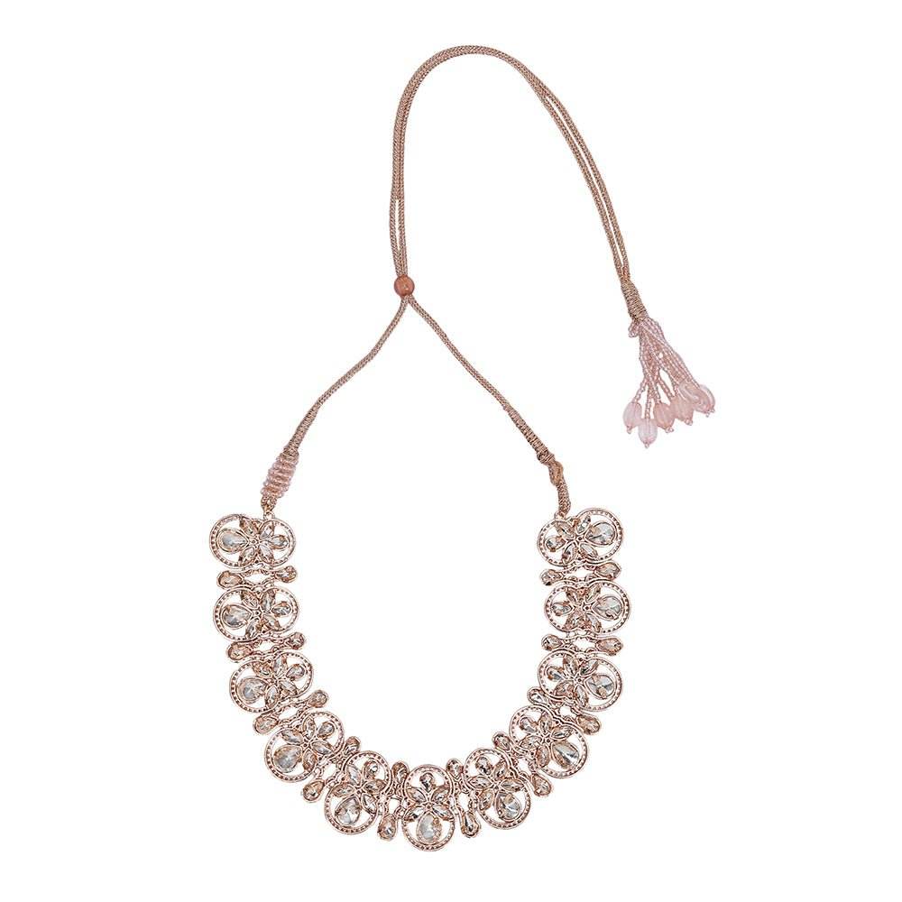 Exquisite Kundan & Pearl Choker Necklace Set - Auraa Trends