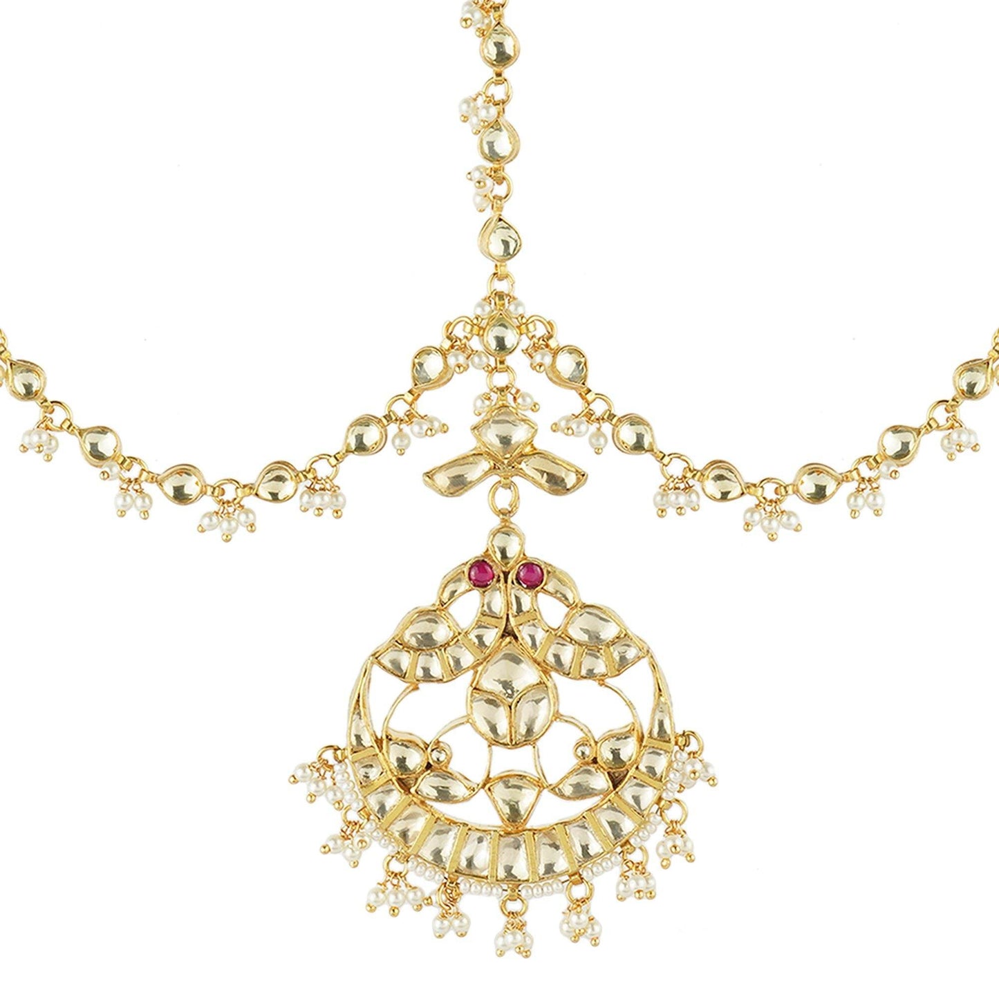 Gleaming Kundan Mathapatti - Auraa Trends