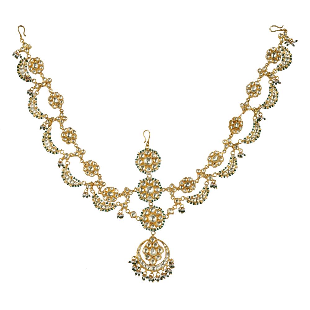 Glistening Kundan Mathapatti - Auraa Trends - Mathapati - # - Auraa Trends - Glistening Kundan Mathapati