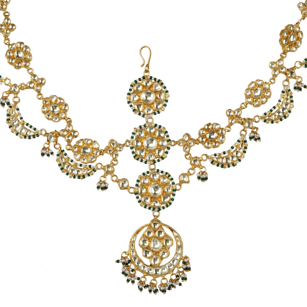 Glistening Kundan Mathapatti - Auraa Trends - Mathapati - # - Auraa Trends - Glistening Kundan Mathapati