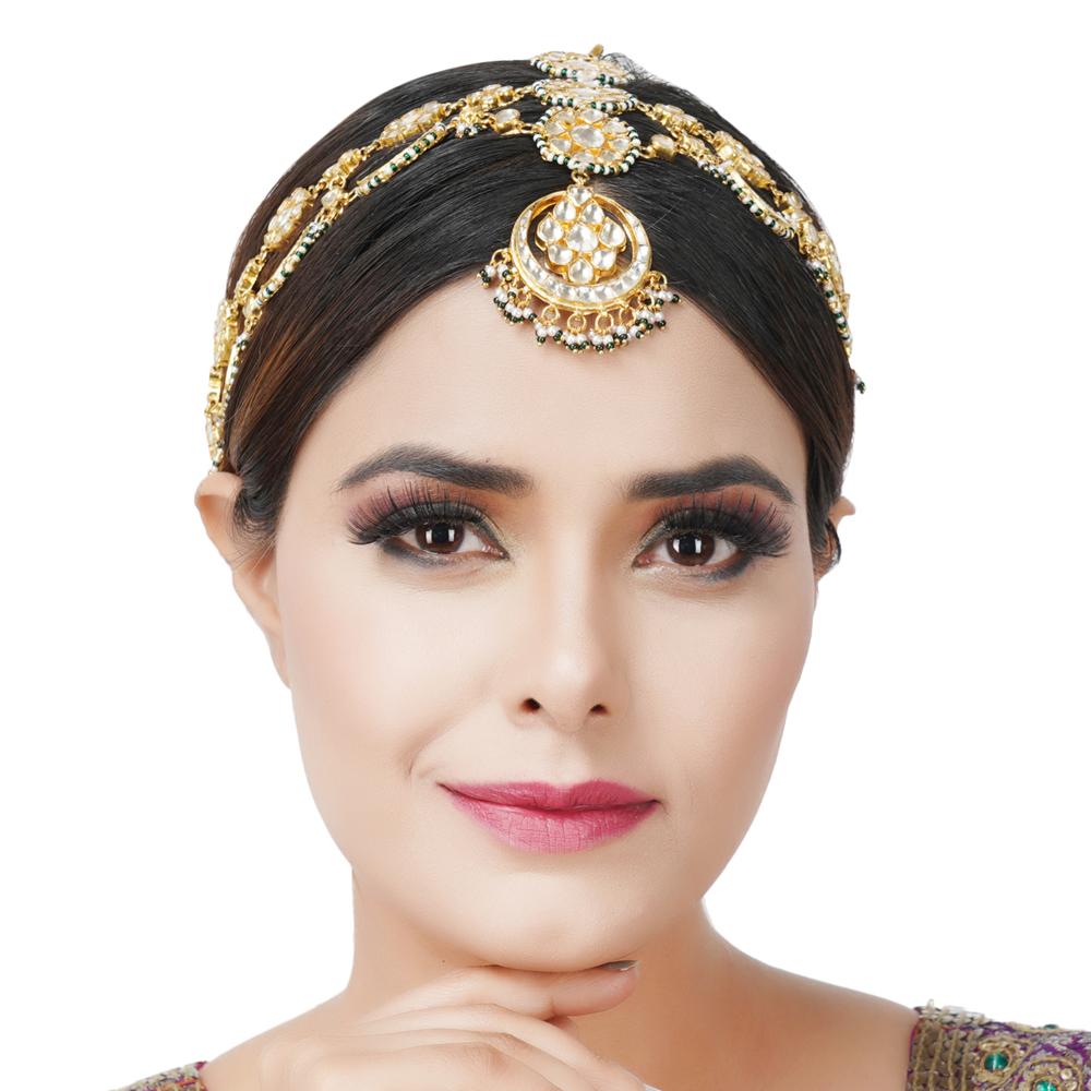 Glistening Kundan Mathapatti - Auraa Trends - Mathapati - # - Auraa Trends - Glistening Kundan Mathapati