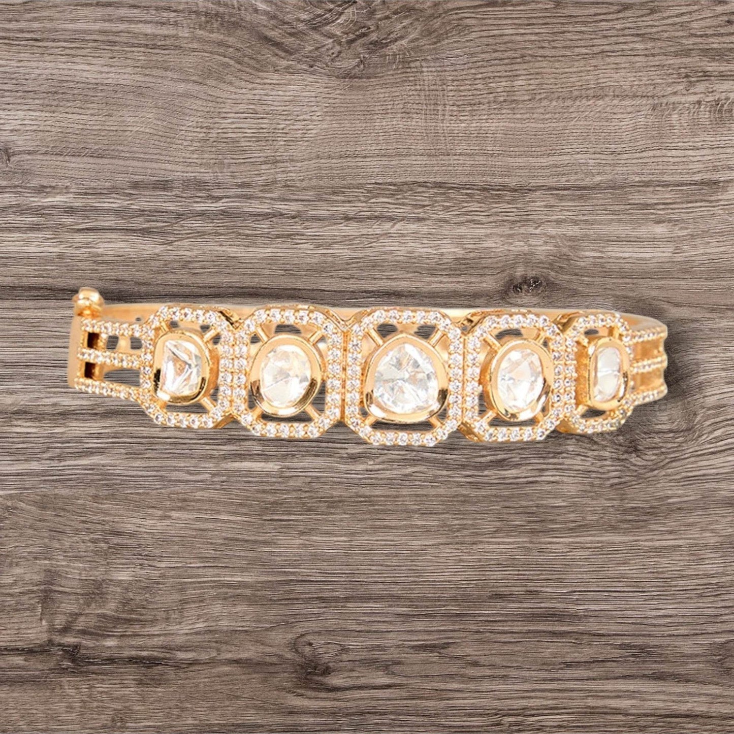 Gold Finish Bangle - Auraa Trends