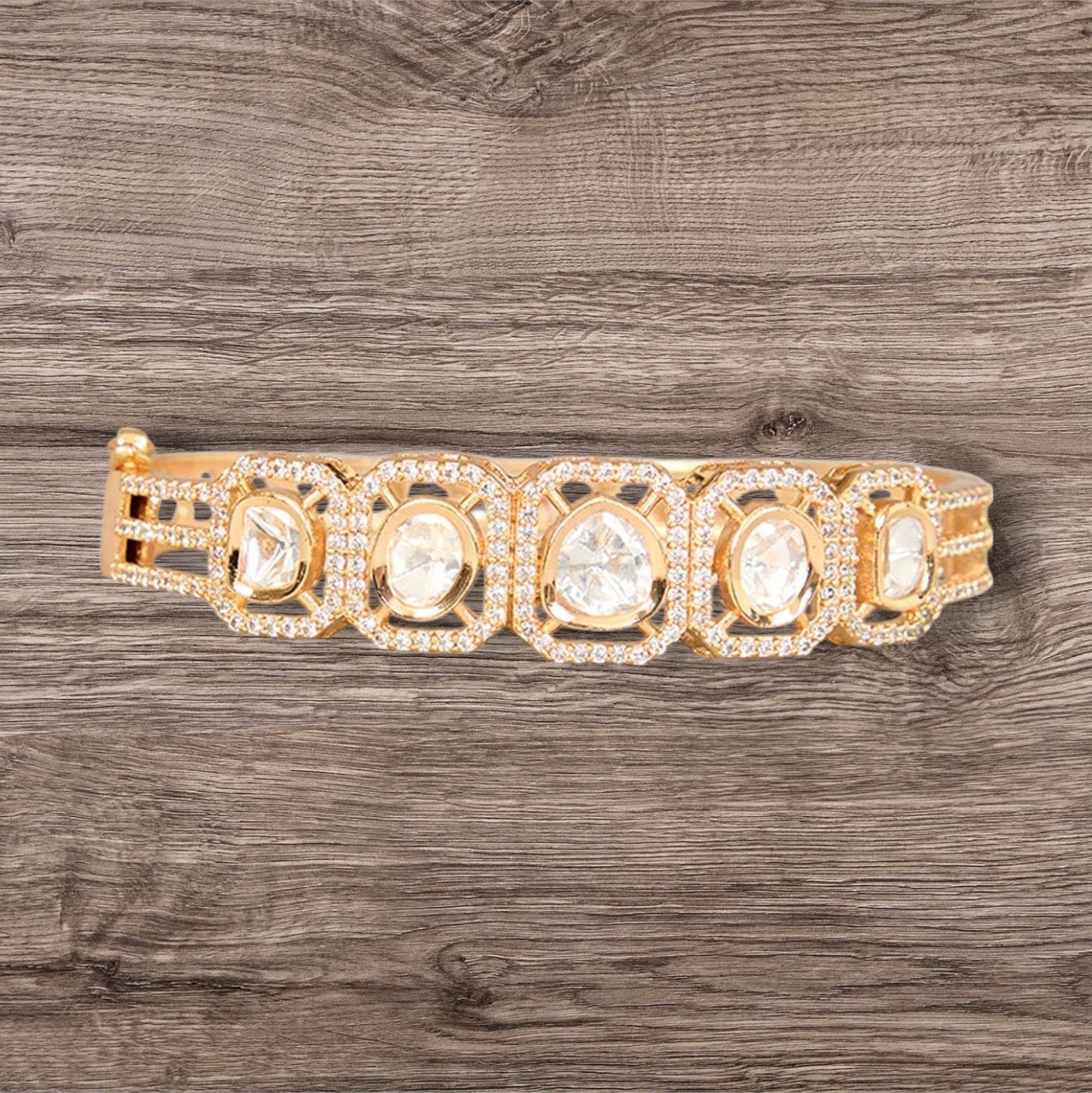 Gold Finish Bangle - Auraa Trends