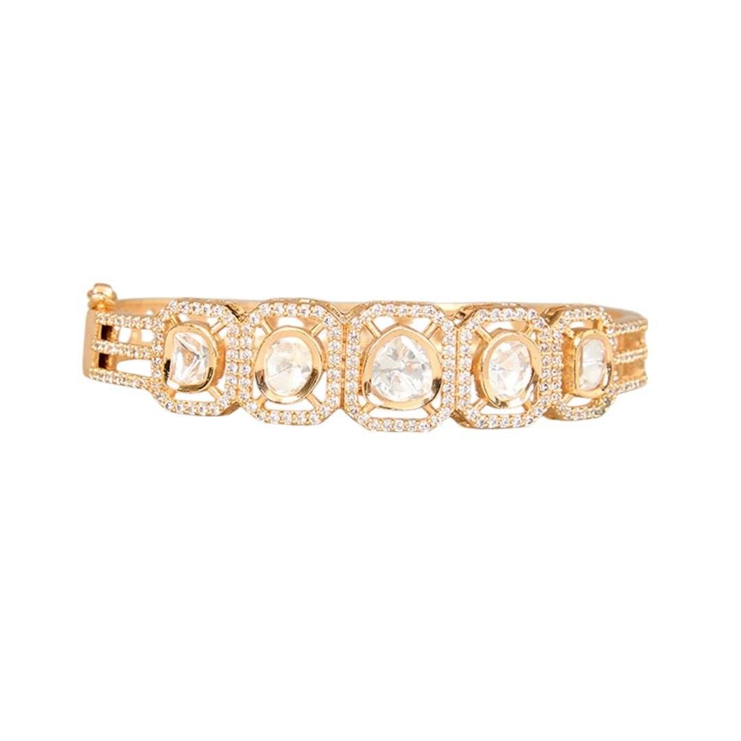 Gold Finish Bangle - Auraa Trends