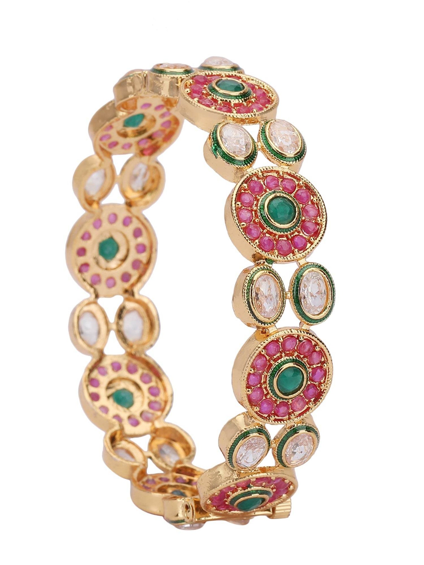 Gold Plated Bangles Set For Girls And Women - Auraa Trends