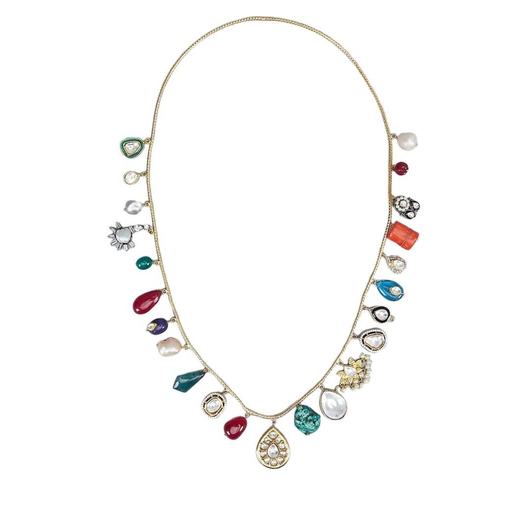 Gold Plated Kundan Necklace - Auraa Trends