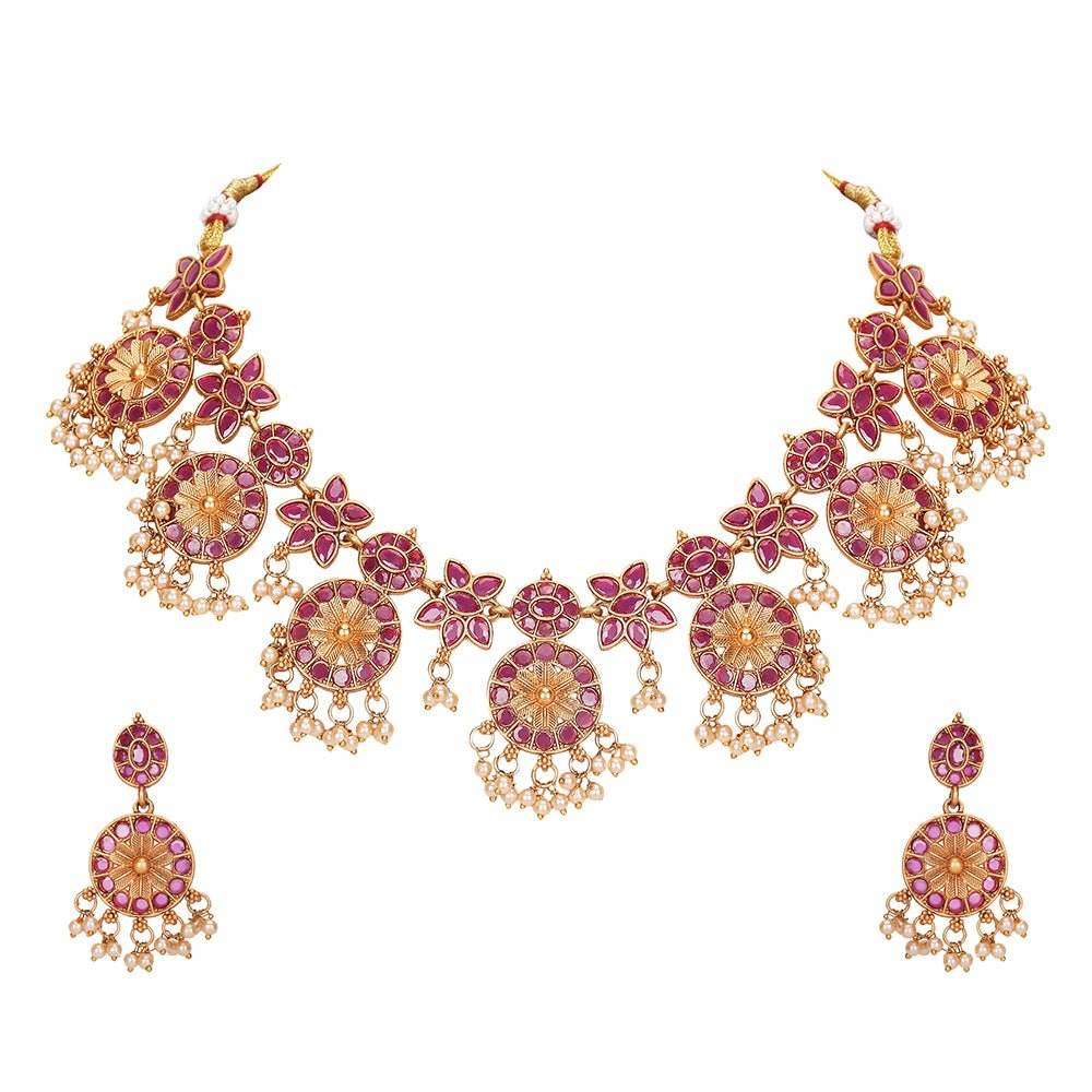 Gold-Plated Necklace Set - Auraa Trends
