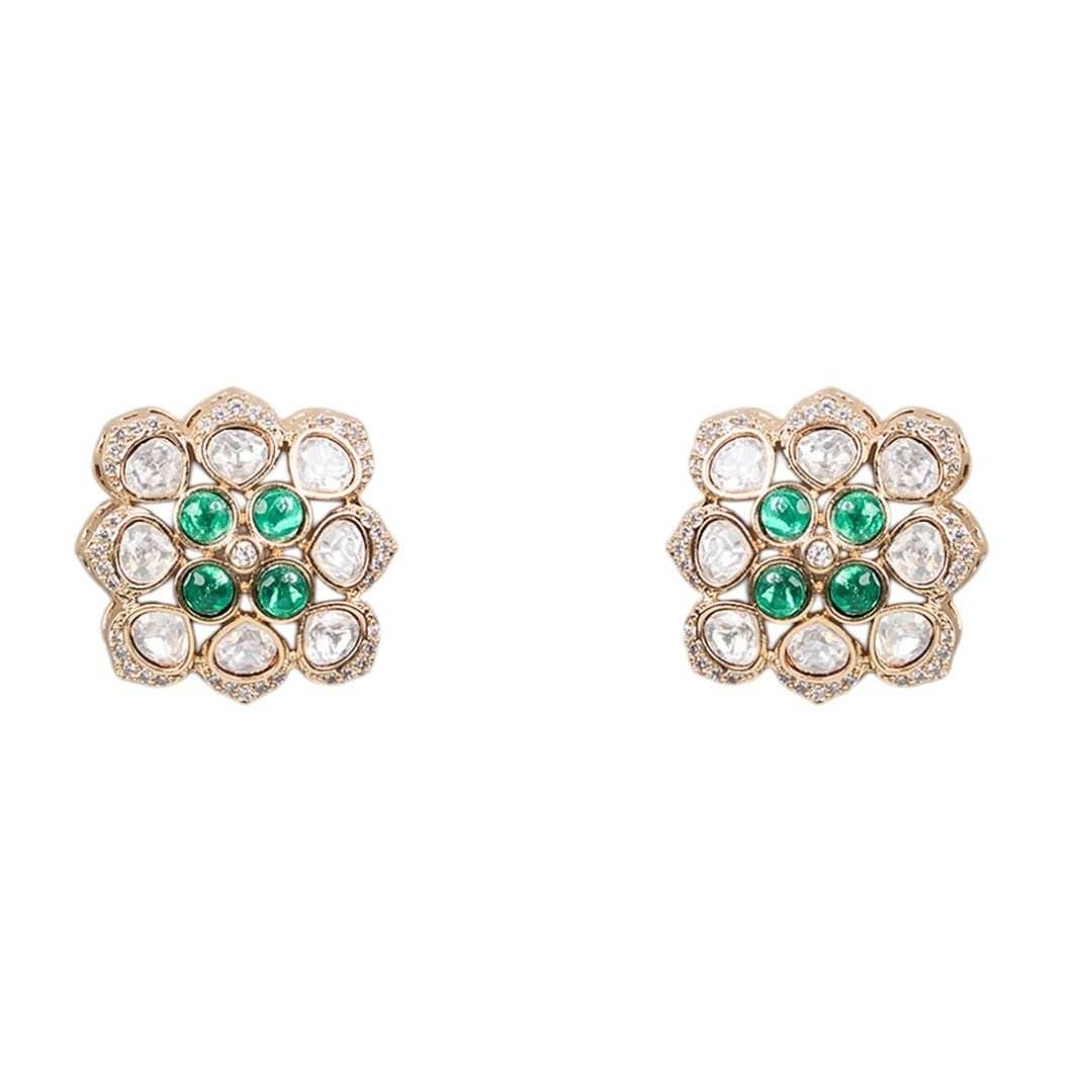 Grand Multi-Layered Kundan Pearl Bridal Necklace Set Earrings - Auraa Trends