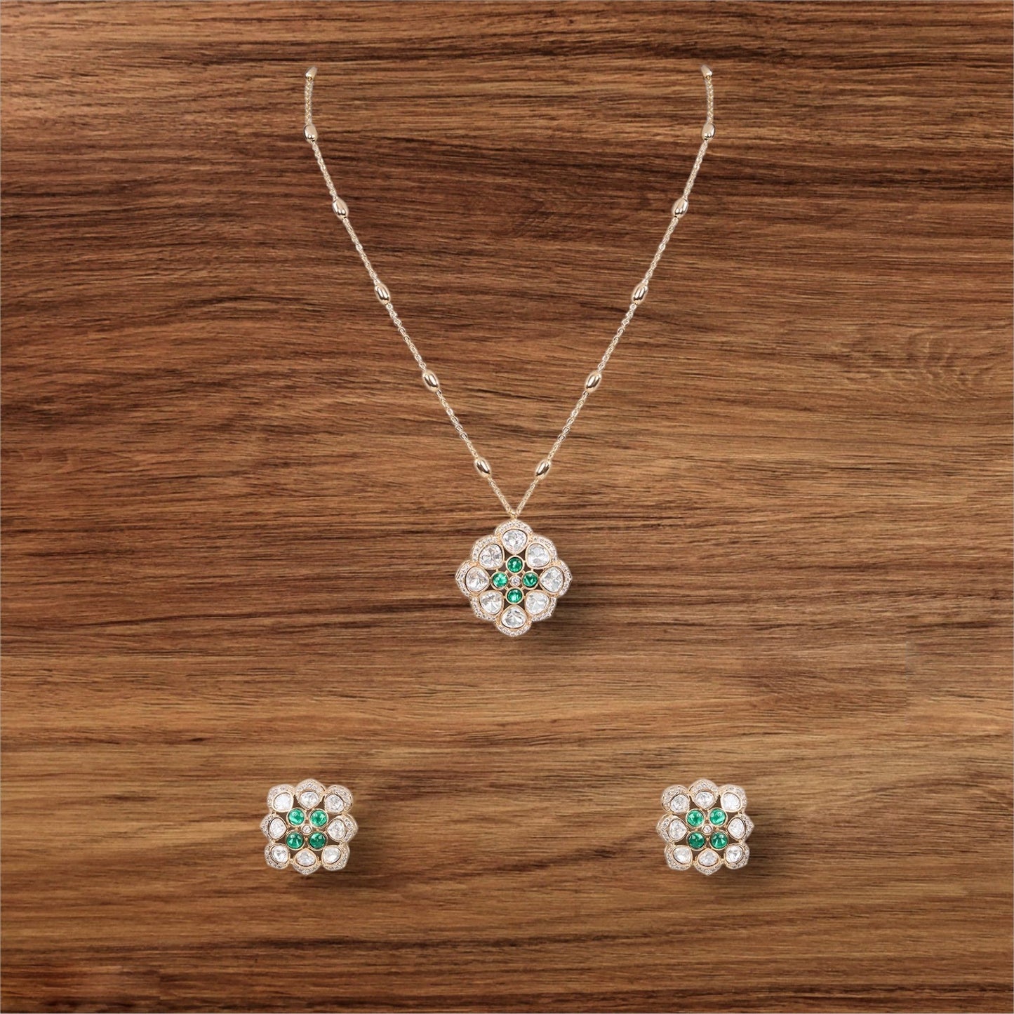 Grand Multi - Layered Kundan Pearl Bridal Necklace Set Earrings - Auraa Trends - Pendant - # - Auraa Trends - Grand Multi - Layered Kundan Pearl Bridal Necklace Set Earrings