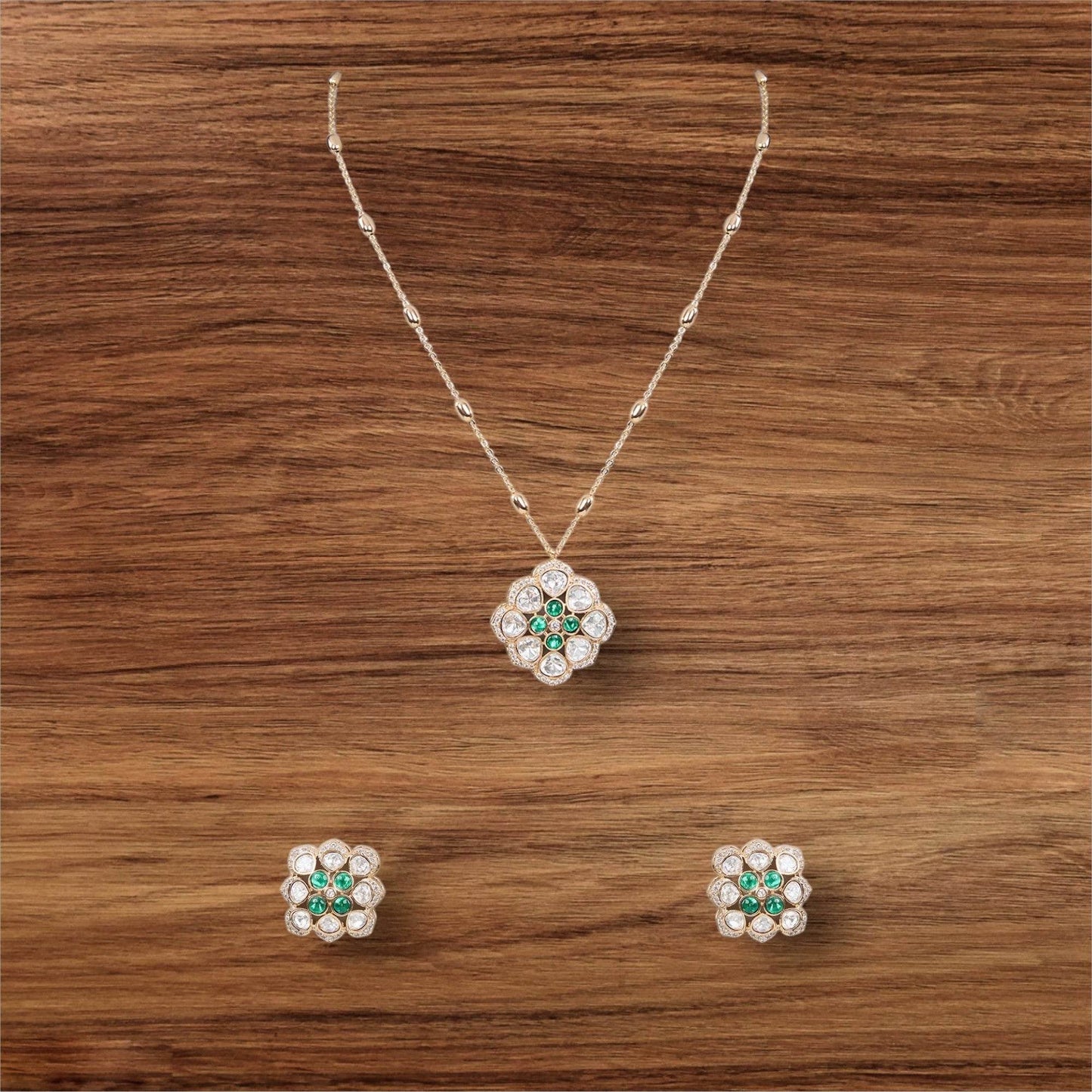 Grand Multi-Layered Kundan Pearl Bridal Necklace Set Earrings - Auraa Trends