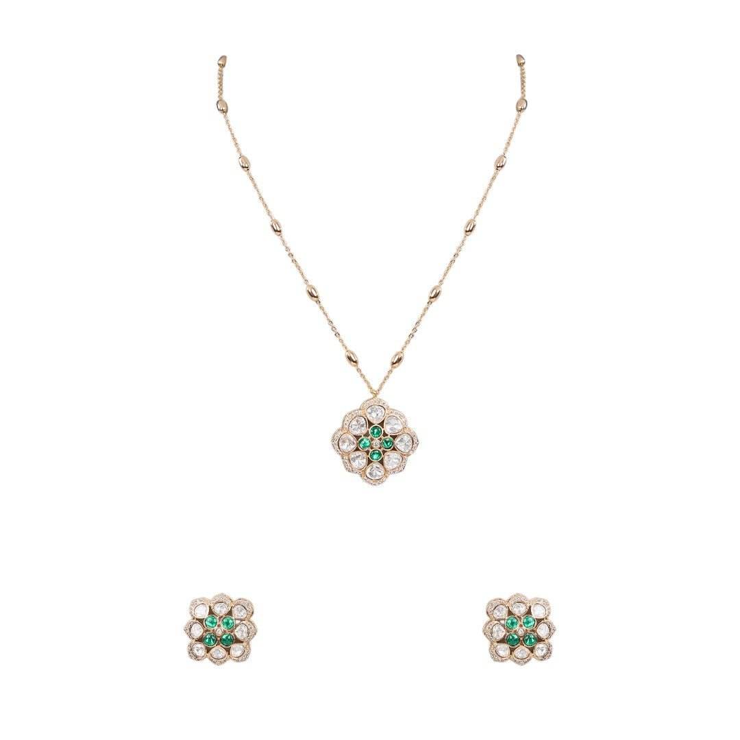 Grand Multi-Layered Kundan Pearl Bridal Necklace Set Earrings - Auraa Trends