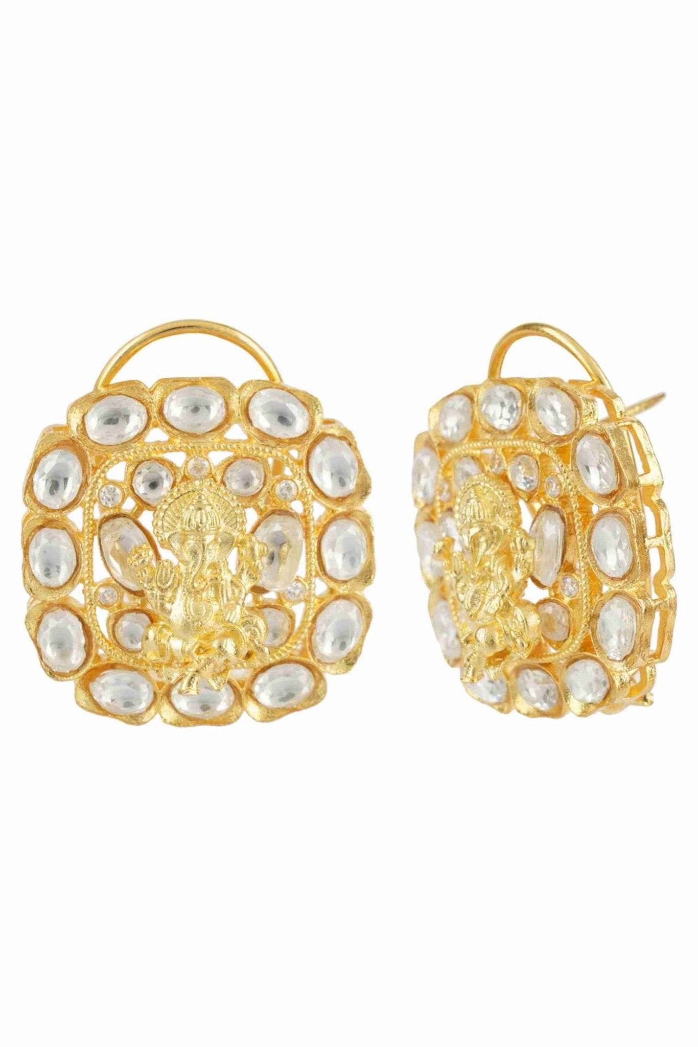 Illuminating Gold Plated Kundan Choker Necklace Seta - Auraa Trends