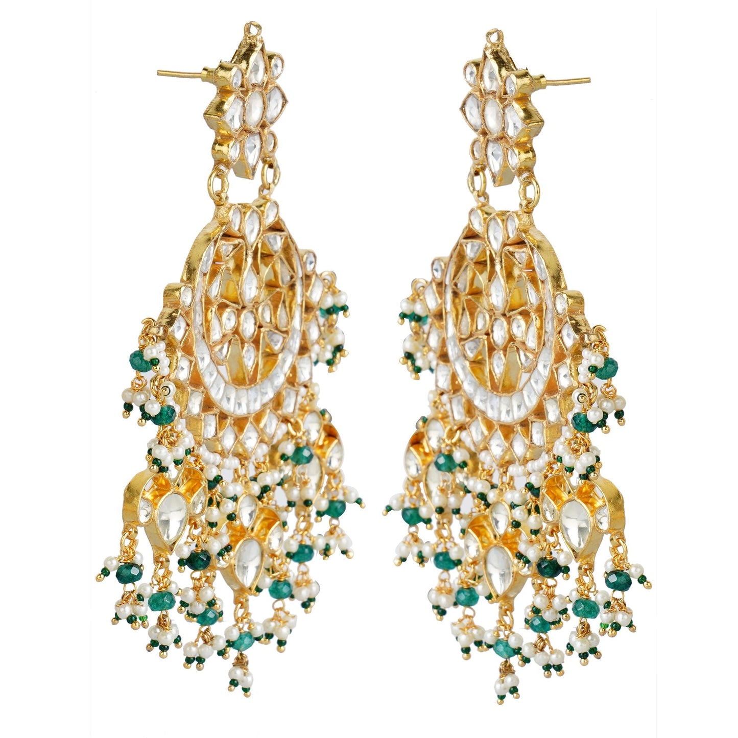 Imperial Kundan Necklace Set - Auraa Trends - Necklaces - # - Auraa Trends - Kundan Necklace Set Plated in 22KT Golds