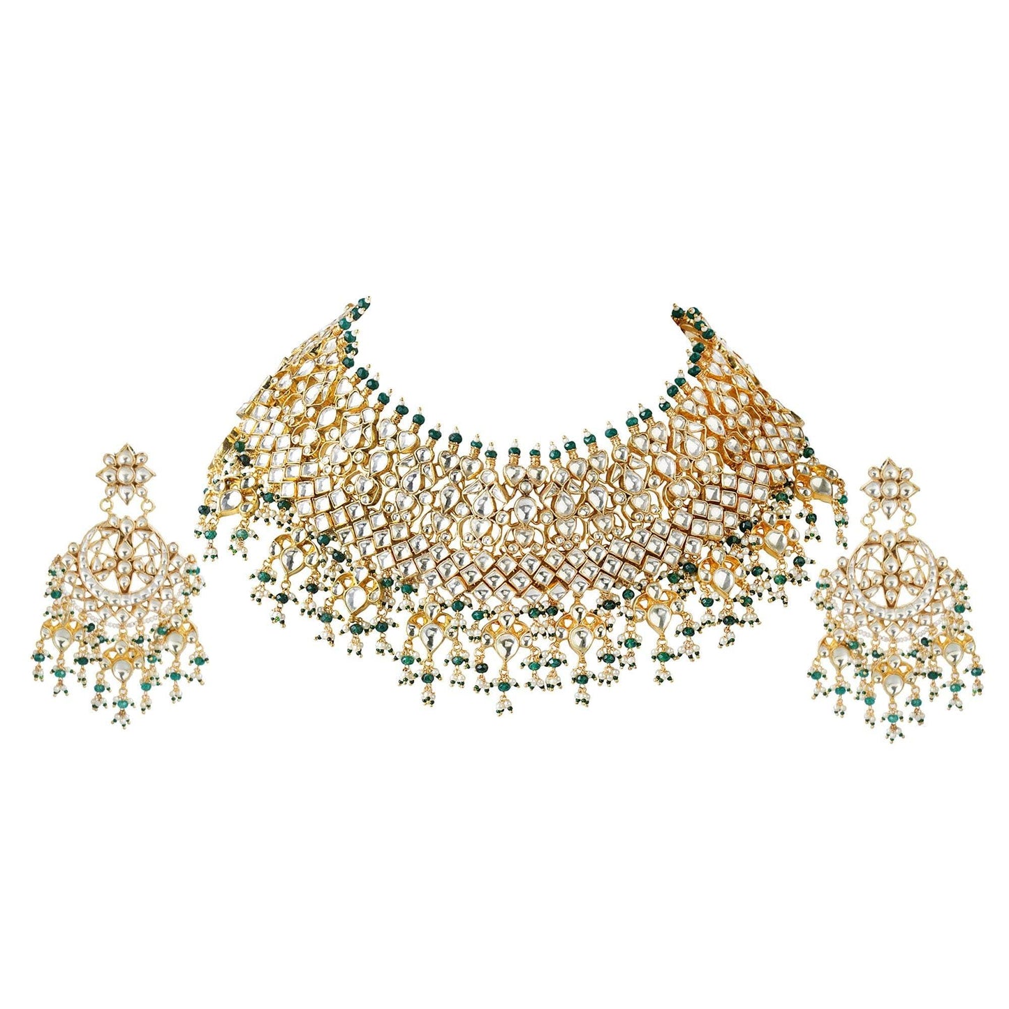 Imperial Kundan Necklace Set - Auraa Trends