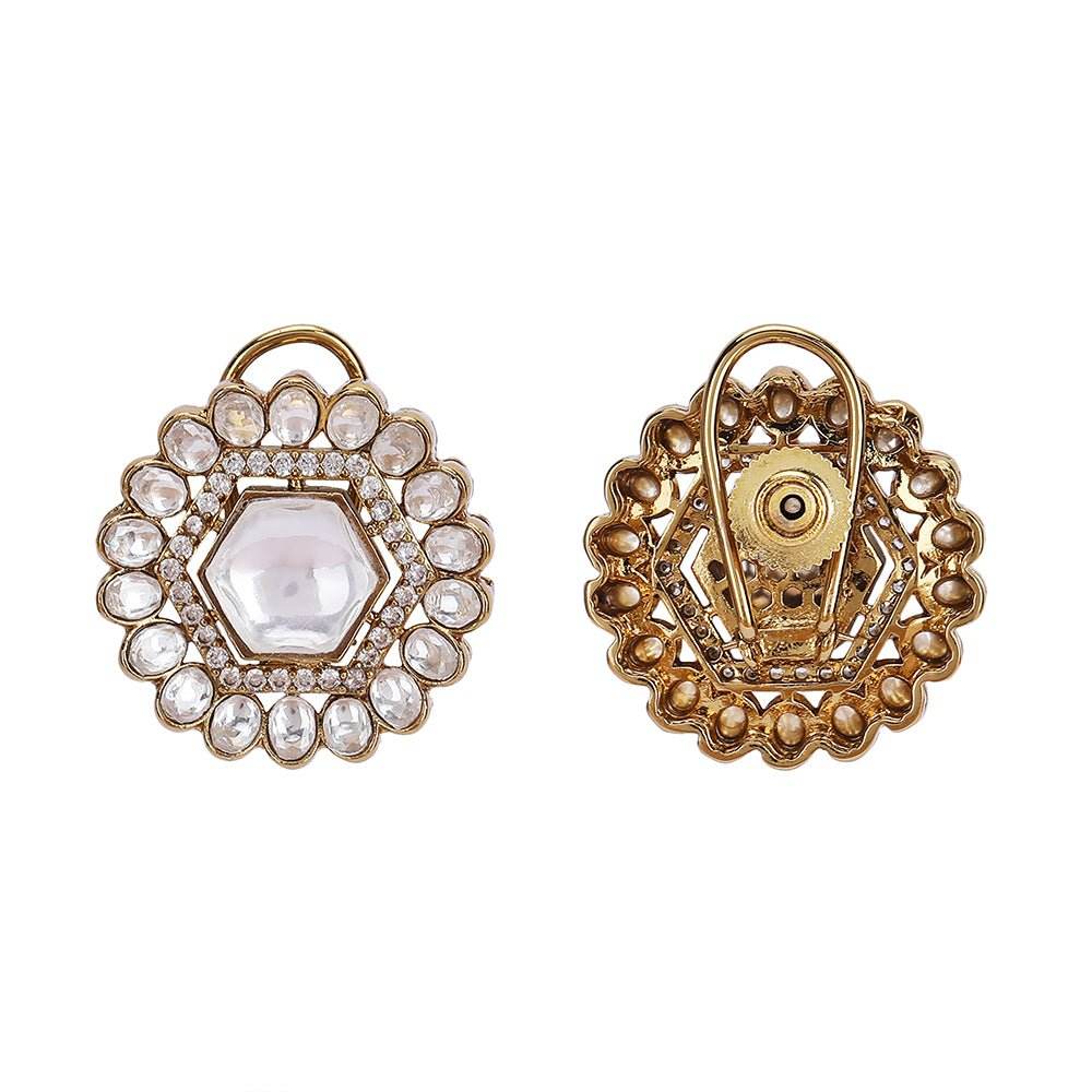 Kundan Bridal Choker Necklace Earring Set For Women - Auraa Trends