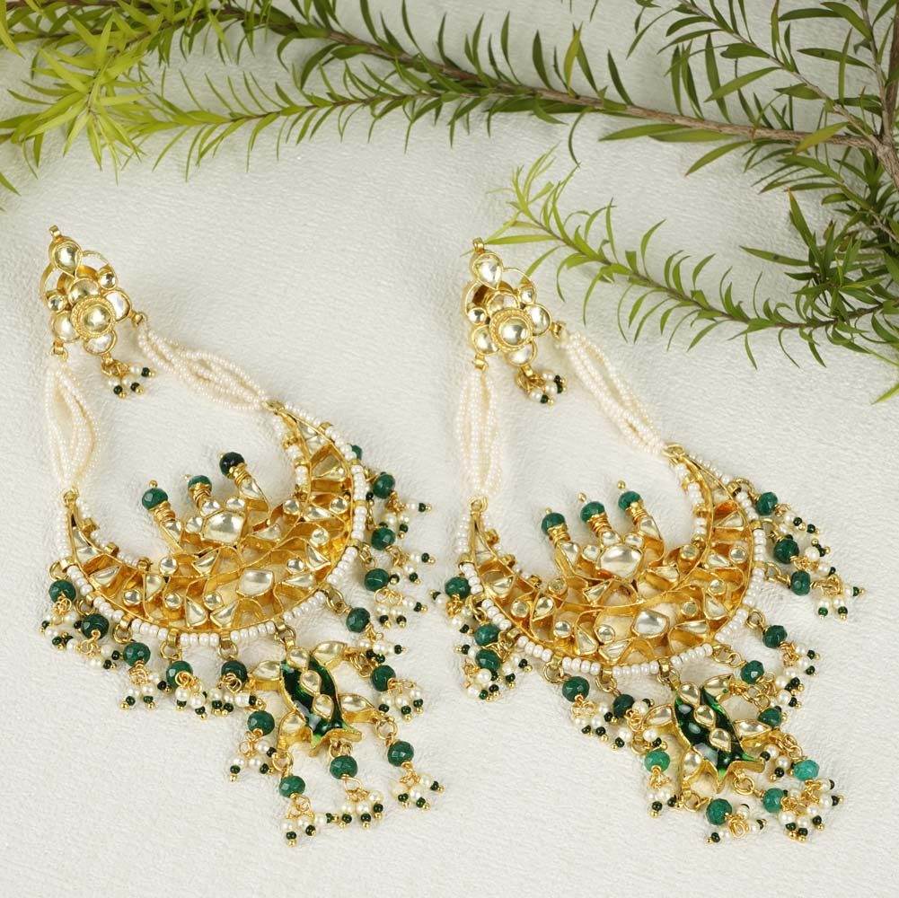Kundan Chandbaali Earring - Auraa Trends