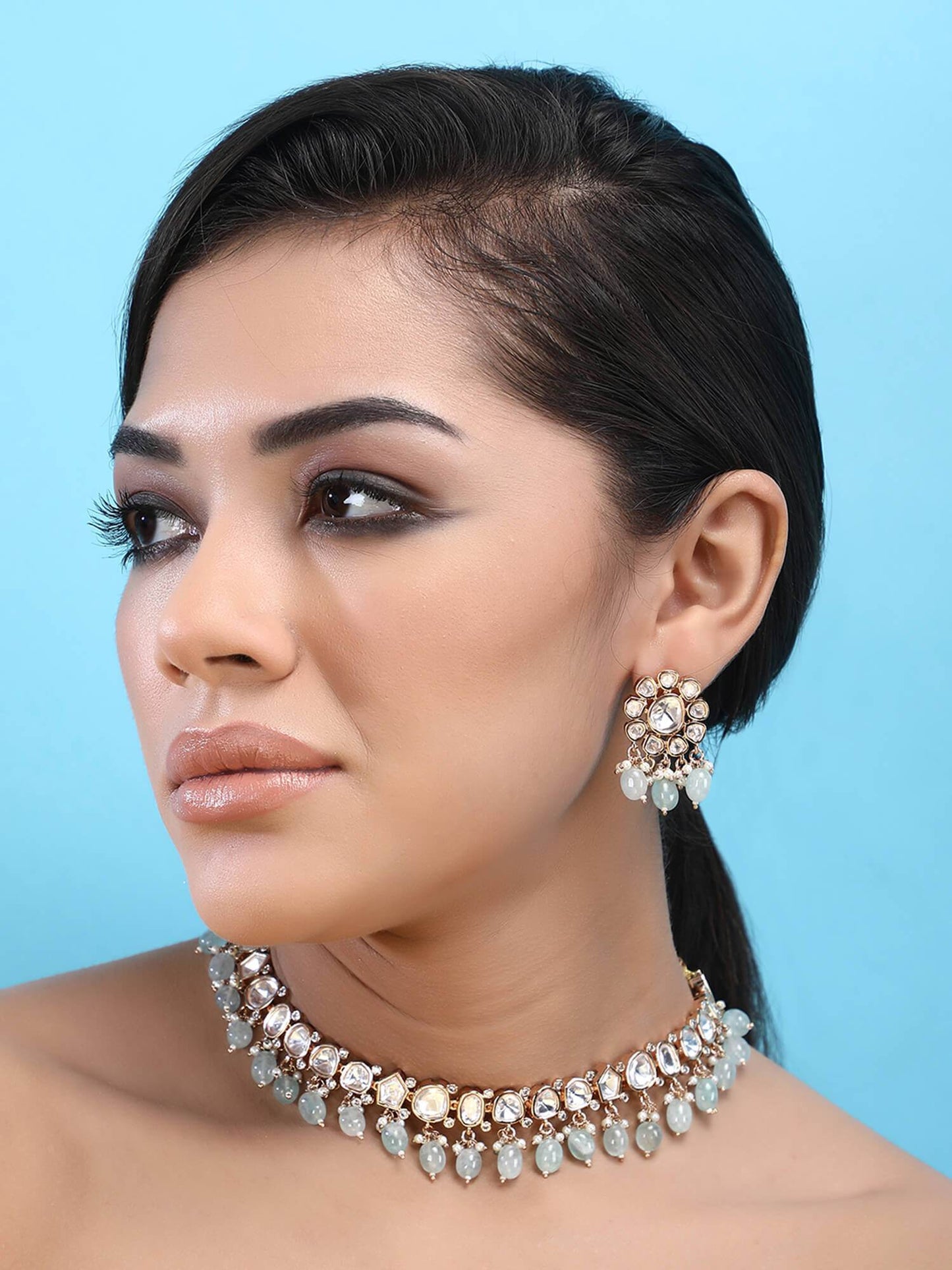 Kundan Classic Necklace Set For Woman - Auraa Trends