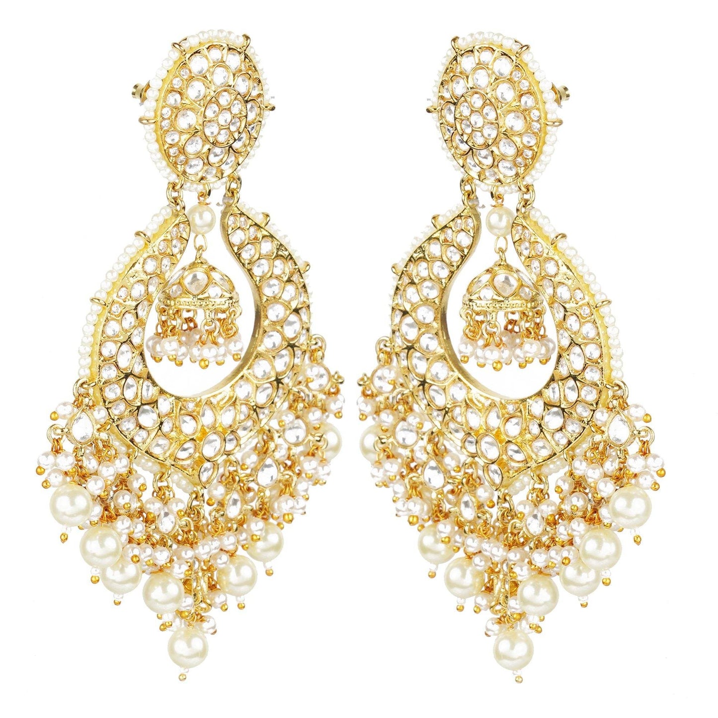Kundan Earrings and Maangtikka Set - Auraa Trends