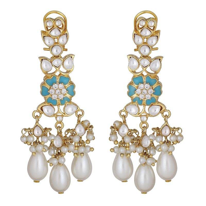 Kundan Gold-Plated Choker Necklace Set with Earrings - Auraa Trends