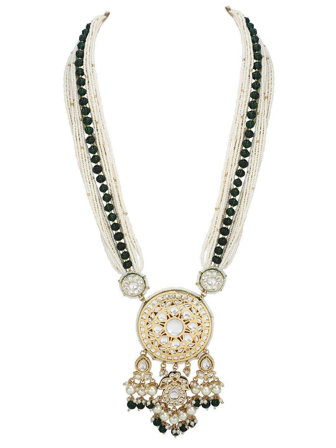 Kundan Long Rani Haar Necklace Set – Elegant Traditional Jewelry - Auraa Trends
