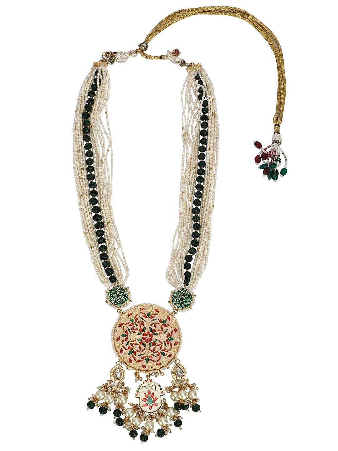 Kundan Long Rani Haar Necklace Set – Elegant Traditional Jewelry - Auraa Trends