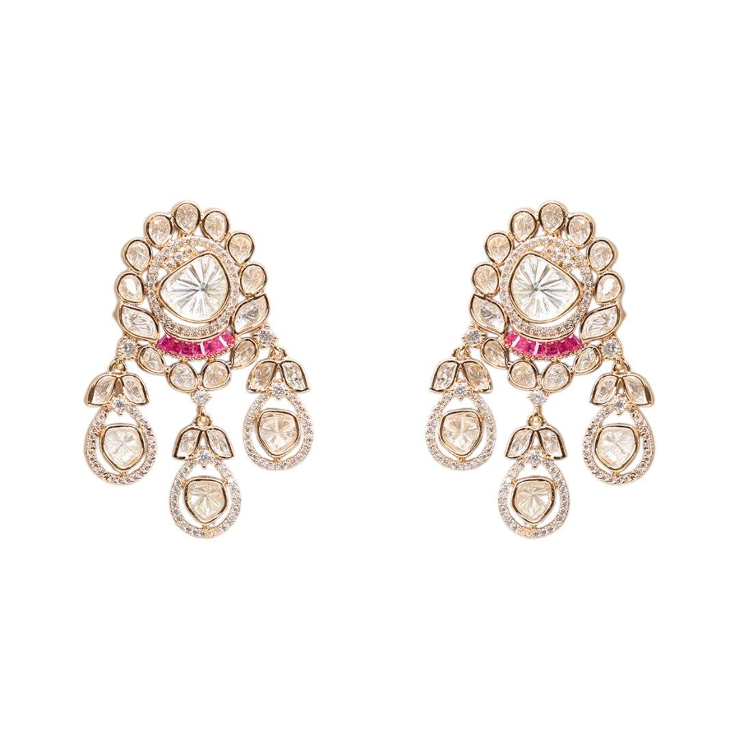 Kundan Maang Tikka Bridal Choker Set – Ruby Accented Gold - Toned Jewelry - Auraa Trends - Choker - - Auraa Trends - Kundan Maang Tikka Bridal Choker Set – Ruby Accented Gold - Toned Jewelry