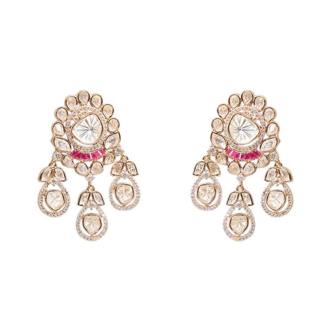 Kundan Maang Tikka Bridal Choker Set – Ruby Accented Gold-Toned Jewelry - Auraa Trends