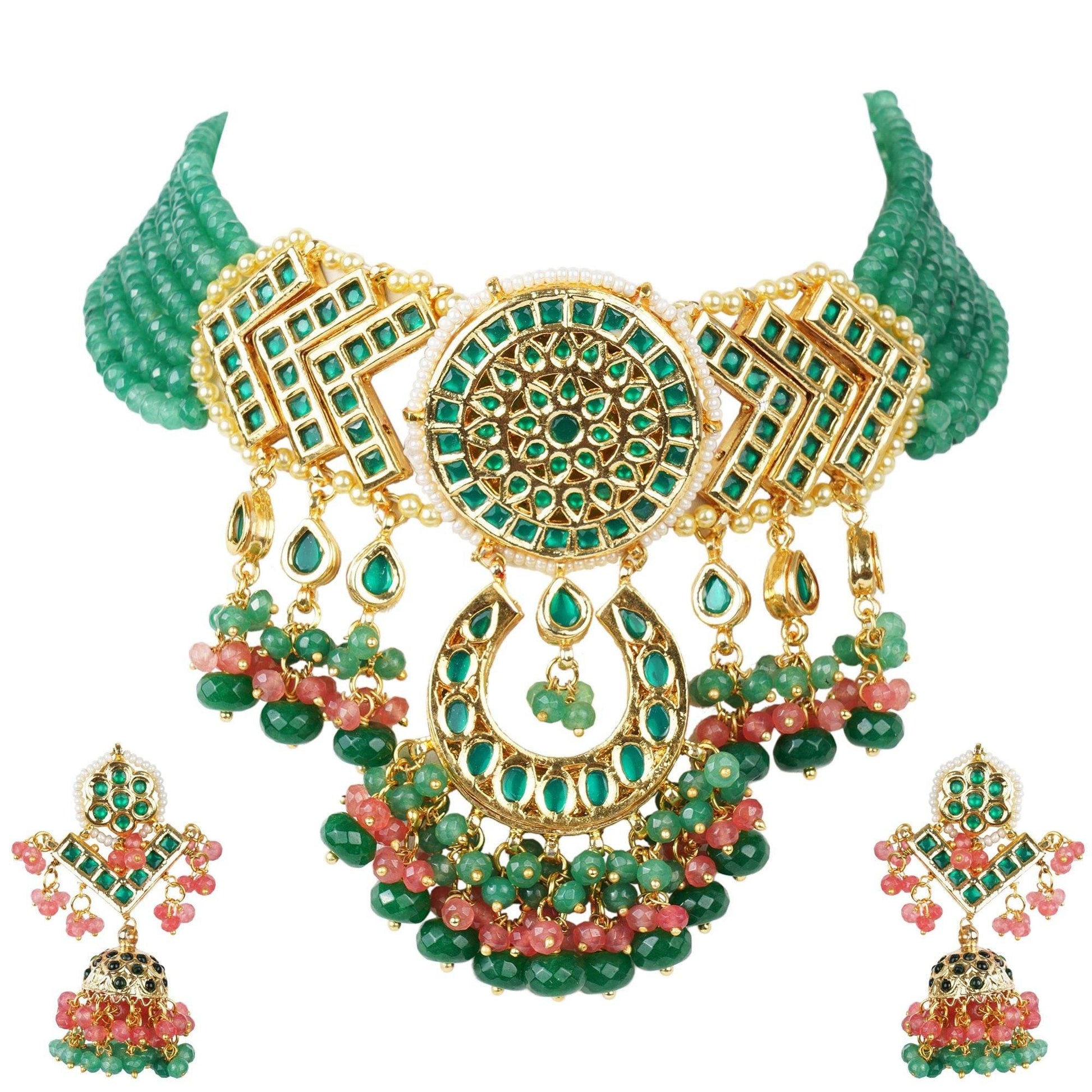 Kundan necklace set is a must-have for women looking to add a touch of elegance and luxury to their ensemble - Auraa Trends