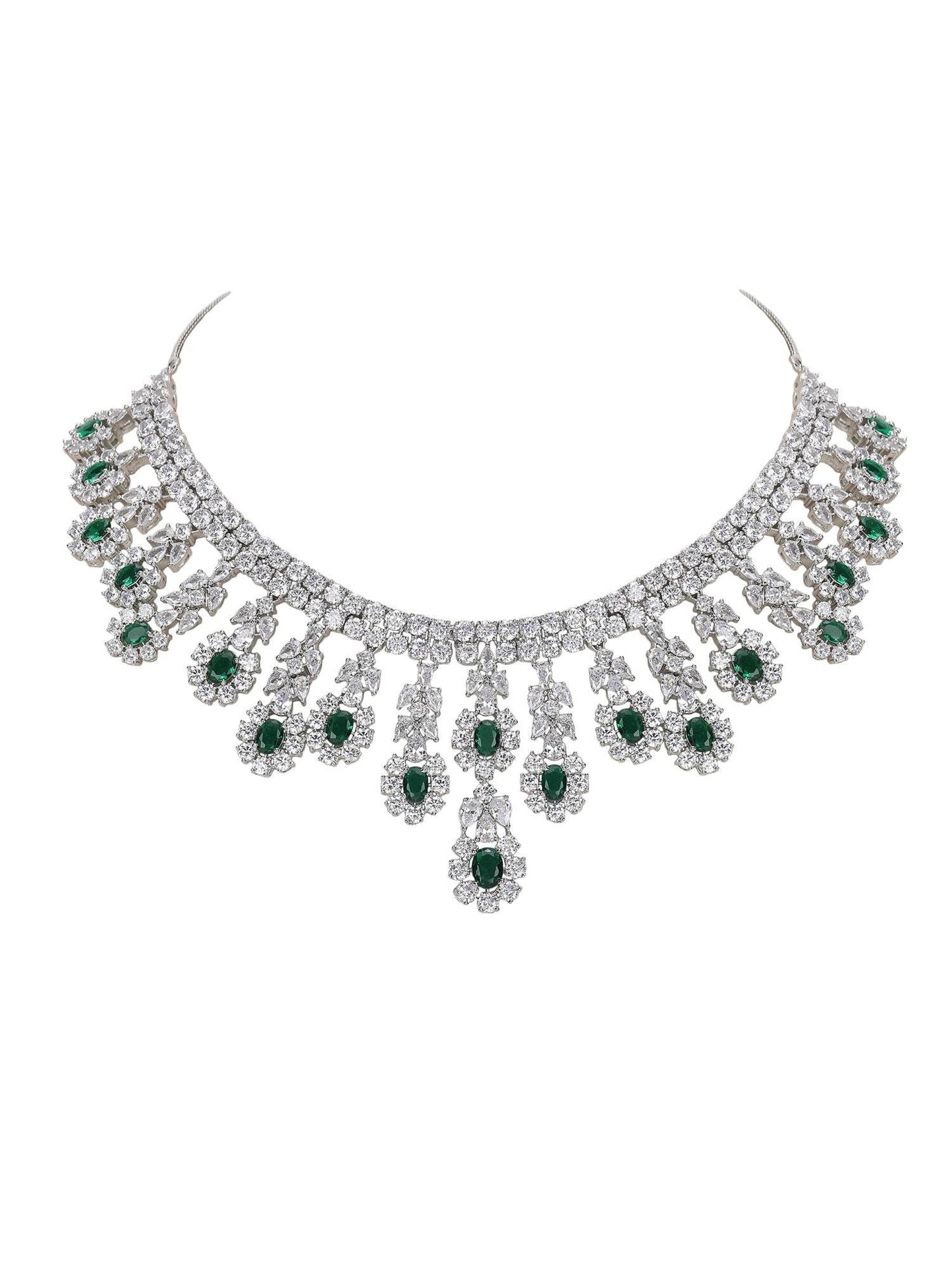 luxury green gemstone jewelry set - Auraa Trends