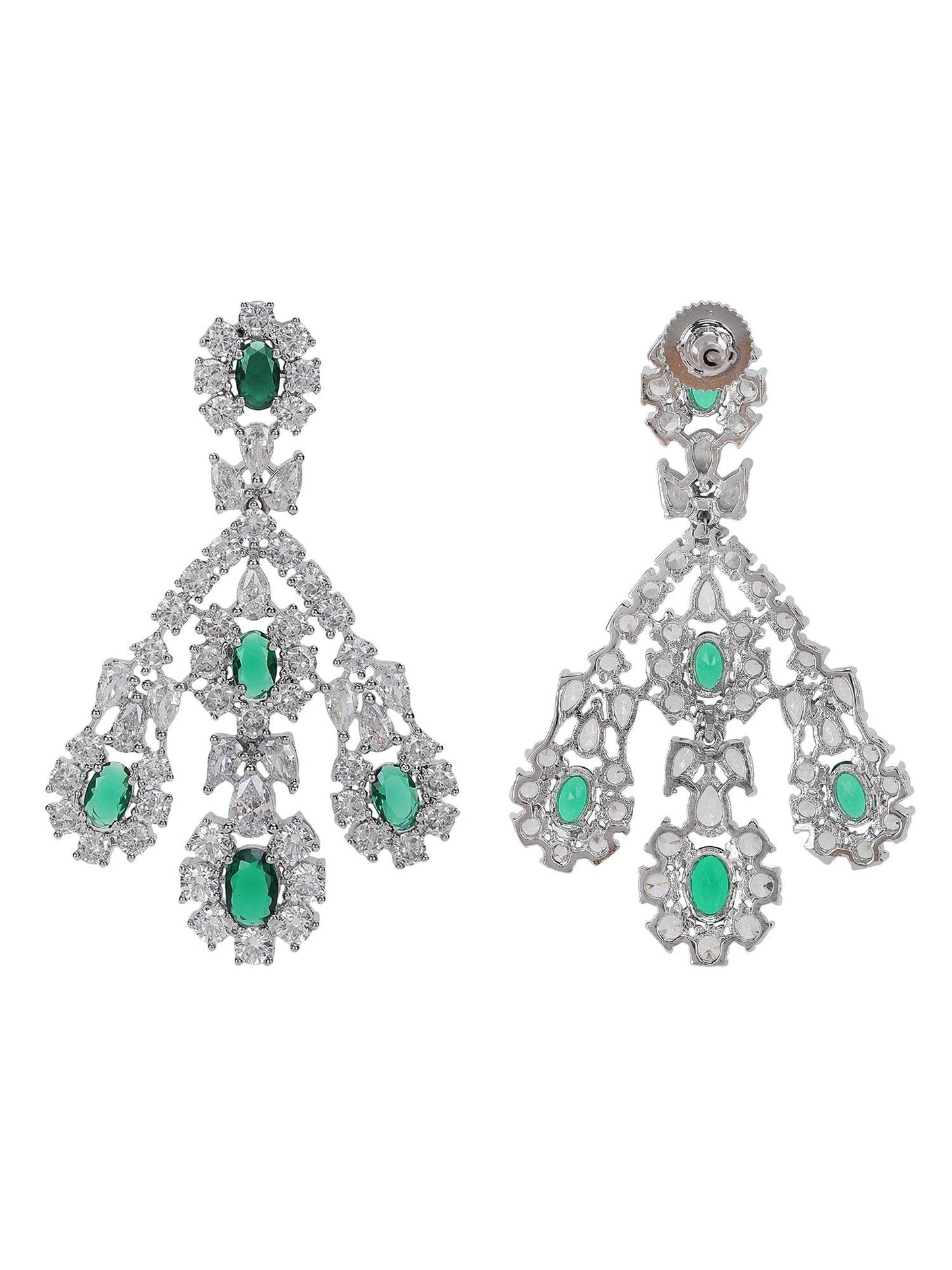 luxury green gemstone jewelry set - Auraa Trends
