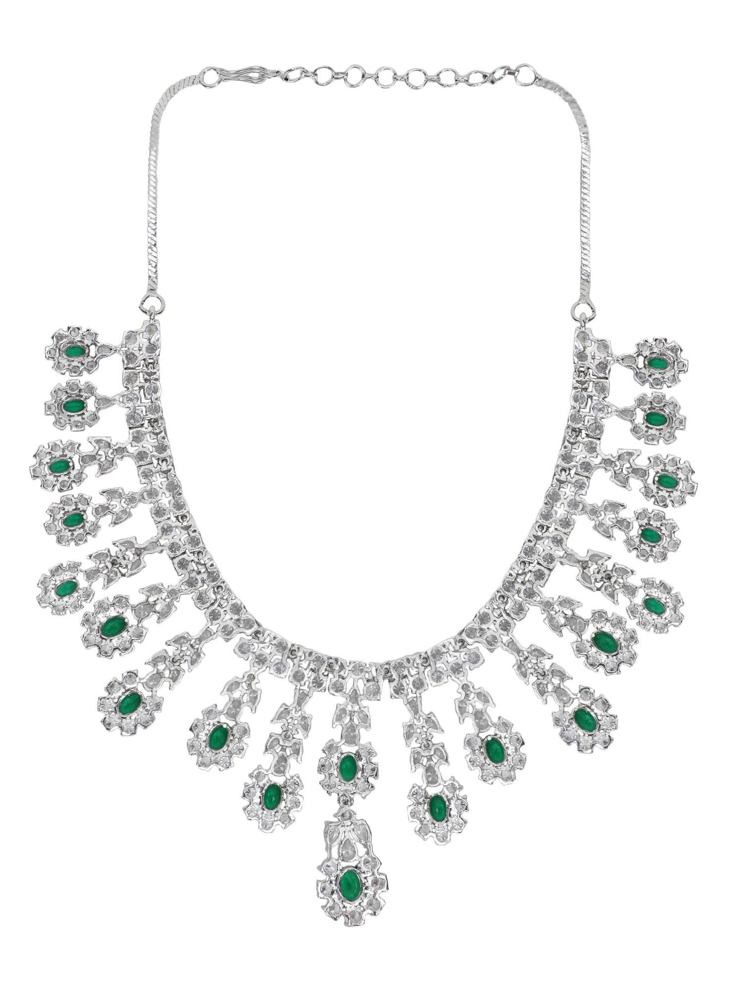 luxury green gemstone jewelry set - Auraa Trends