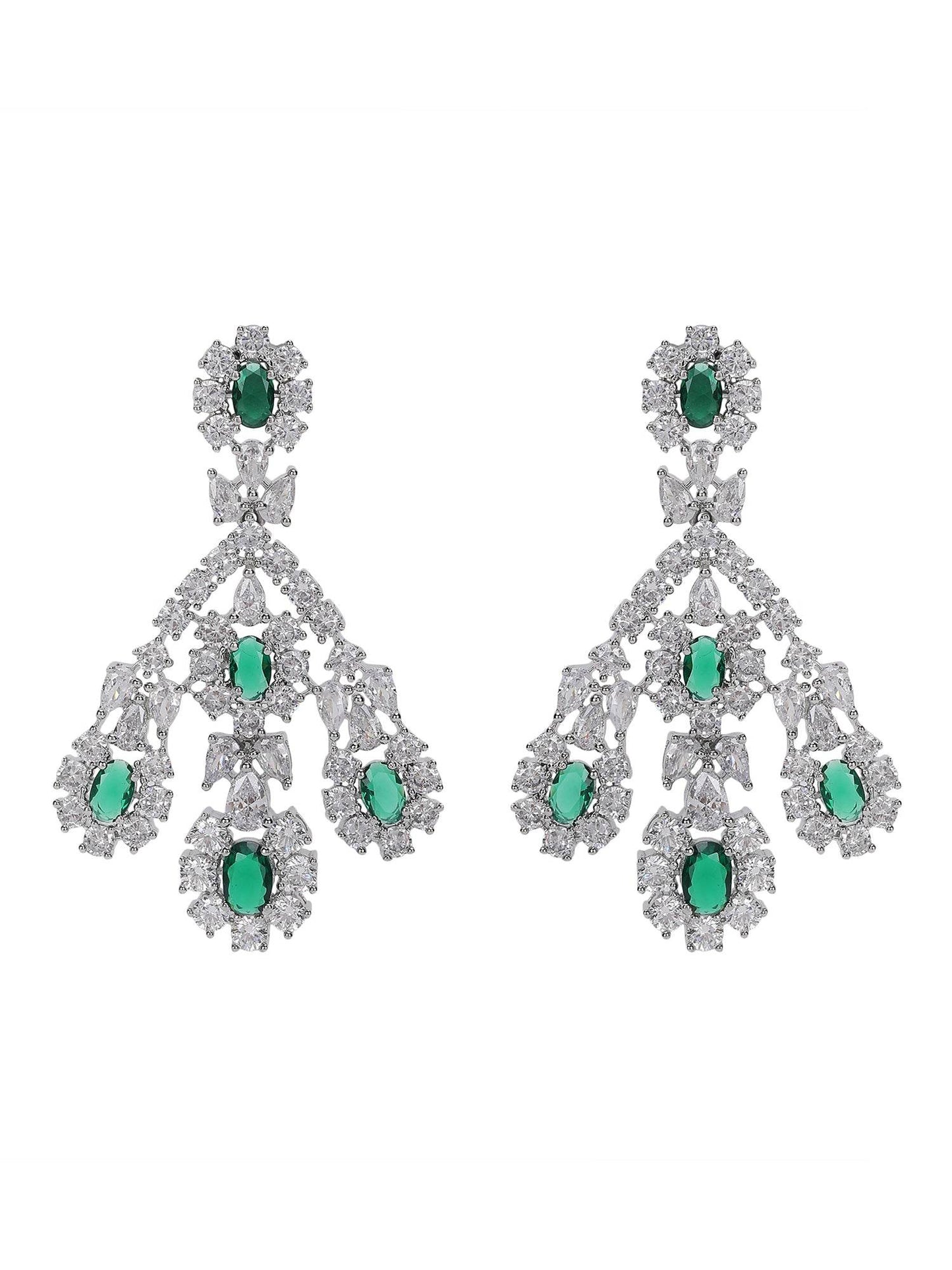 luxury green gemstone jewelry set - Auraa Trends